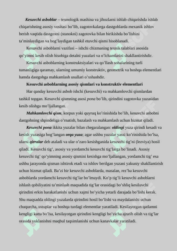 Asboblarni kesish xususiyatlarini oshirish va ularning texnologiyasi 2