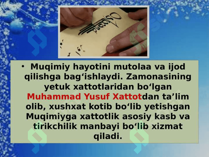 MUHAMMAD AMINXO`JA  MUQIMIY (1850-1903) 4