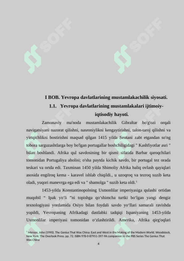 YEVROPA DAVLATLARINING MUSTAMLAKALAR UCHUN KURASHI (XVIII XIX ASRLAR). 4