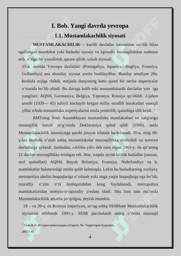 Yevropa davlatlarining mustamlakachilik uchun kurashi 4