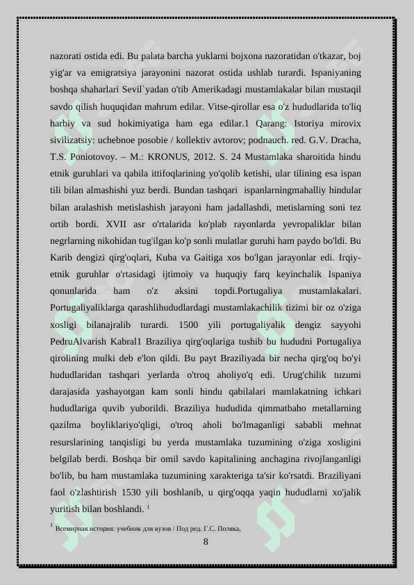Yevropa davlatlarining mustamlakachilik uchun kurashi 8