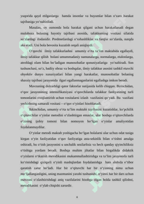 Boshlang’ich ta’lim o’quvchilar faolligini oshirishda  o’yinli ta’lim texnologiyalaridan foydalanish. 6