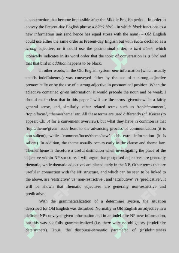 ADJECTIVES IN OLD AND MIDDLE ENGLISH 5