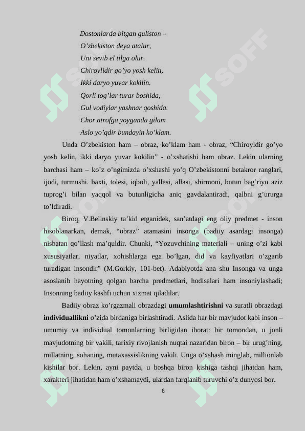 BADIIY OBRAZ, XARAKTER, TIP” MODULINI O‘QITISHDA O’YIN TEXNOLOGIYALARIDAN FOYDALANISH 8
