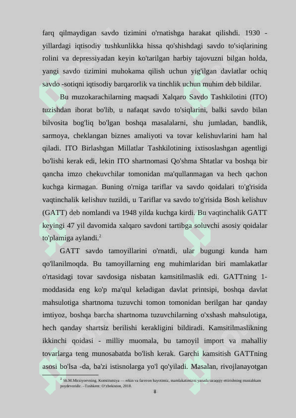 JAHON SAVDO TASHKILOTI VA JAHON BANKI 8