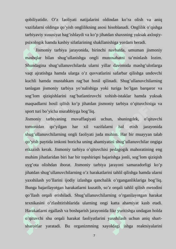 Jismoniy tarbiyaning didaktik tamoyillari 7
