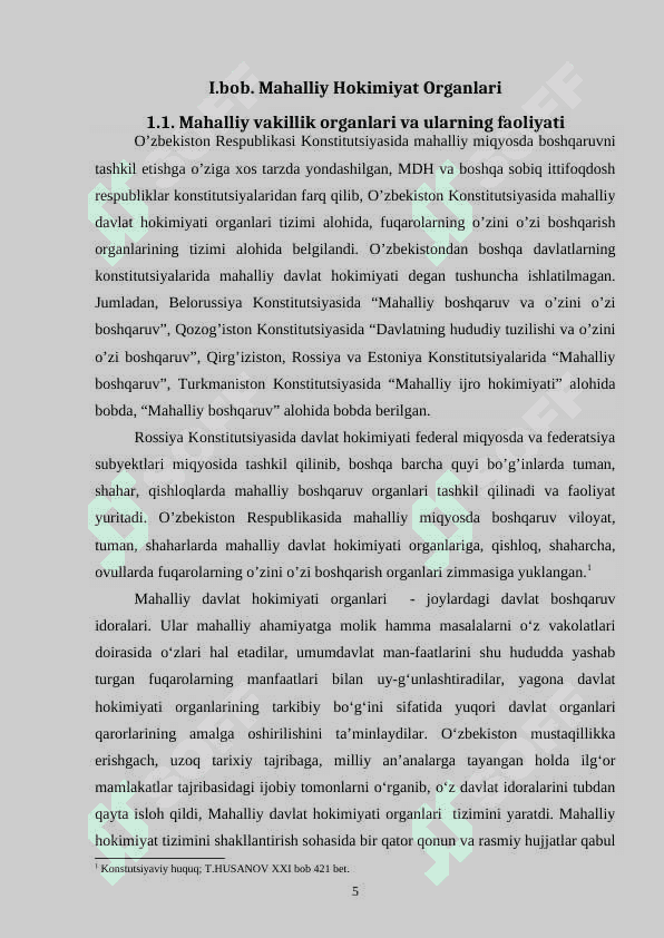 MAHALLIY O'Z-O'ZINI BOSHQARISH ORGANLARI XARAJATLARINI BYUDJETDAN MOLIYALASHTIRISH 5