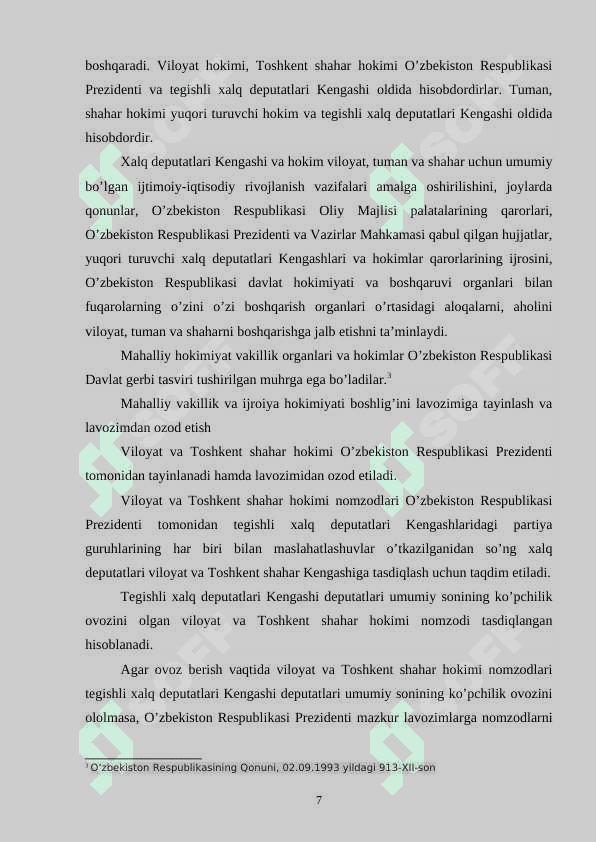 MAHALLIY O'Z-O'ZINI BOSHQARISH ORGANLARI XARAJATLARINI BYUDJETDAN MOLIYALASHTIRISH 7