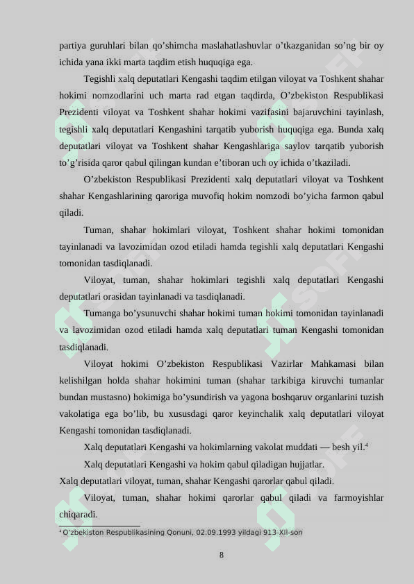 MAHALLIY O'Z-O'ZINI BOSHQARISH ORGANLARI XARAJATLARINI BYUDJETDAN MOLIYALASHTIRISH 8
