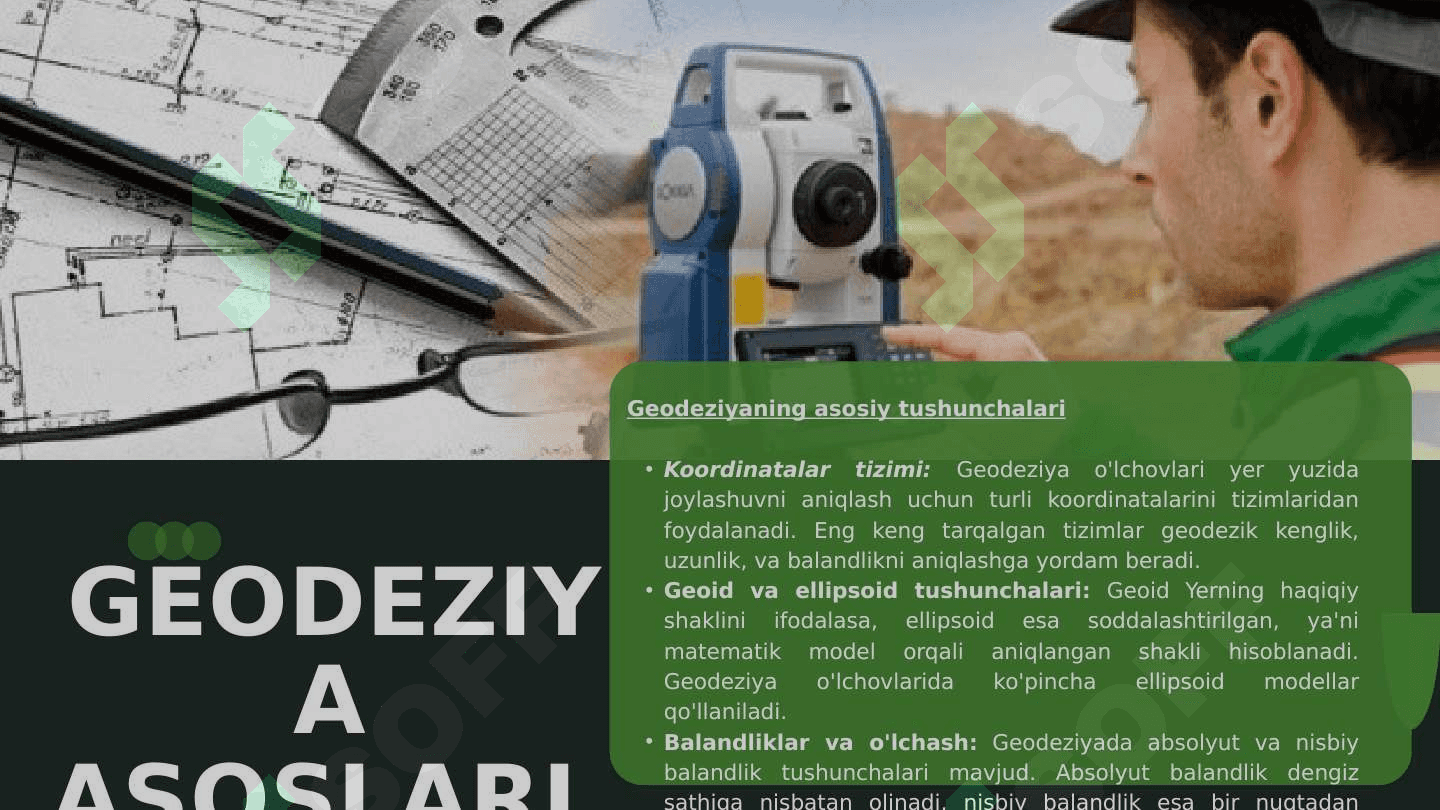 Bino va inshootlar xatlovini ôtkazishda geodezik topografik ishlar 4