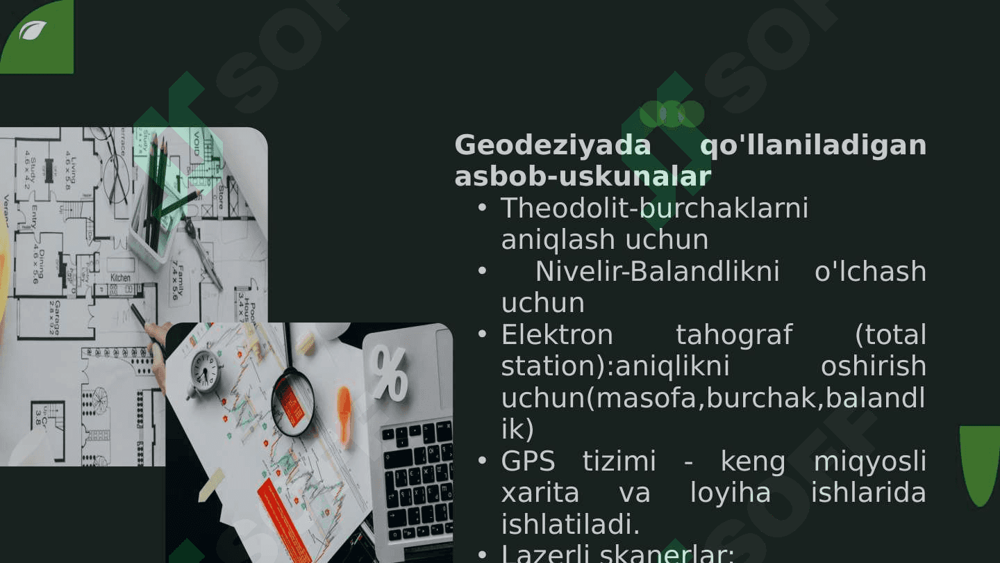 Bino va inshootlar xatlovini ôtkazishda geodezik topografik ishlar 5