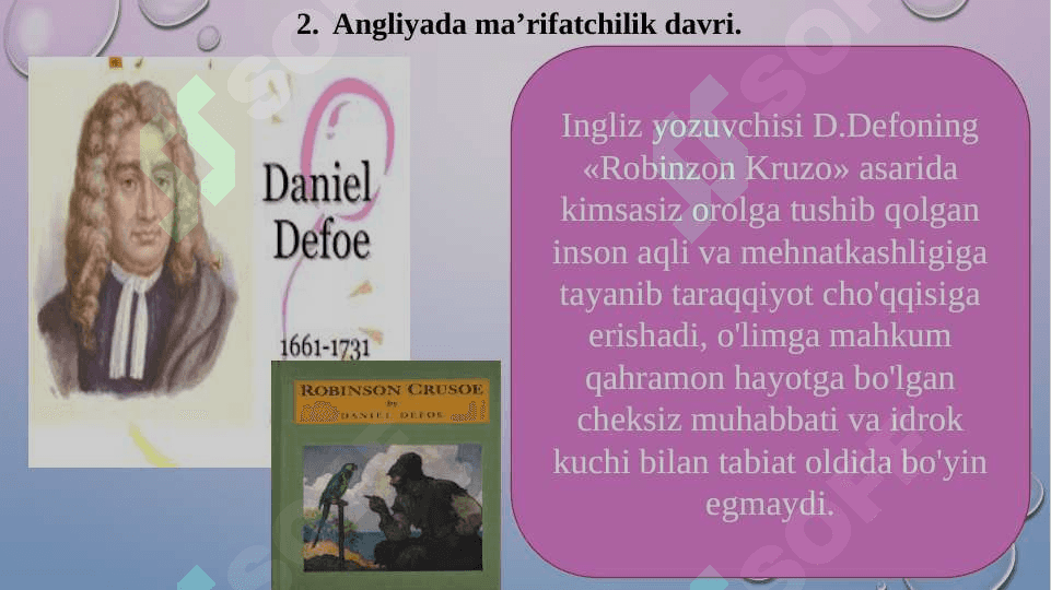 XVI – XVIII asrlarda Yevropada ma’rifatchilik asri 6