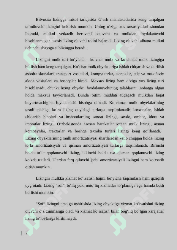 Lizing munosabatlari va ijara majburiyatlari auditi 8