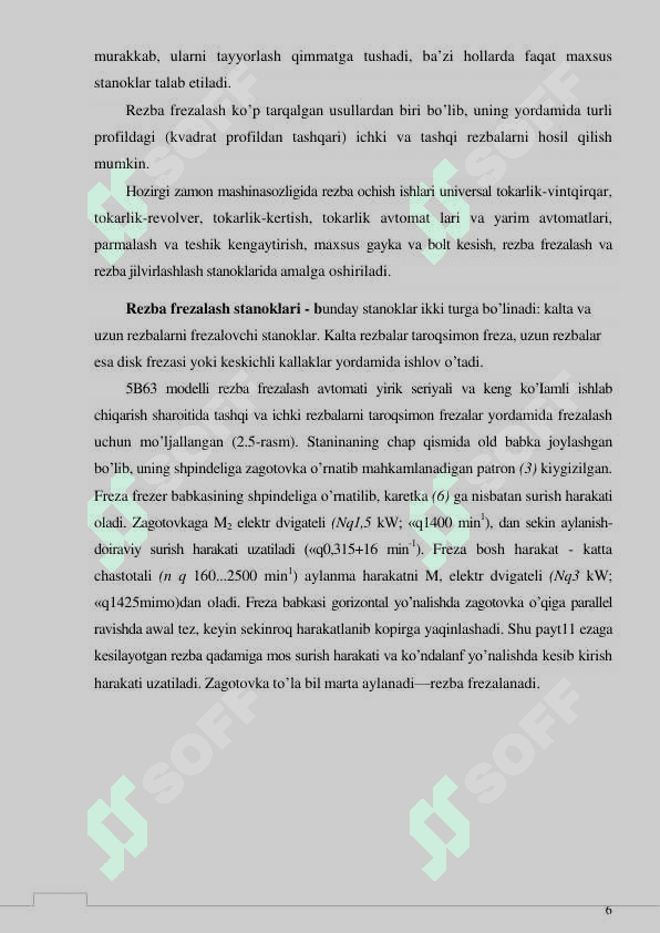 Rezba xosil qiluvchi asboblarning har xil ko`rinishlari va asosiy konstruktiv elementlari 6