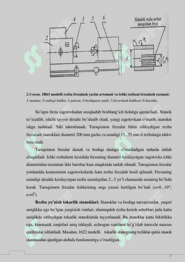 Rezba xosil qiluvchi asboblarning har xil ko`rinishlari va asosiy konstruktiv elementlari 7