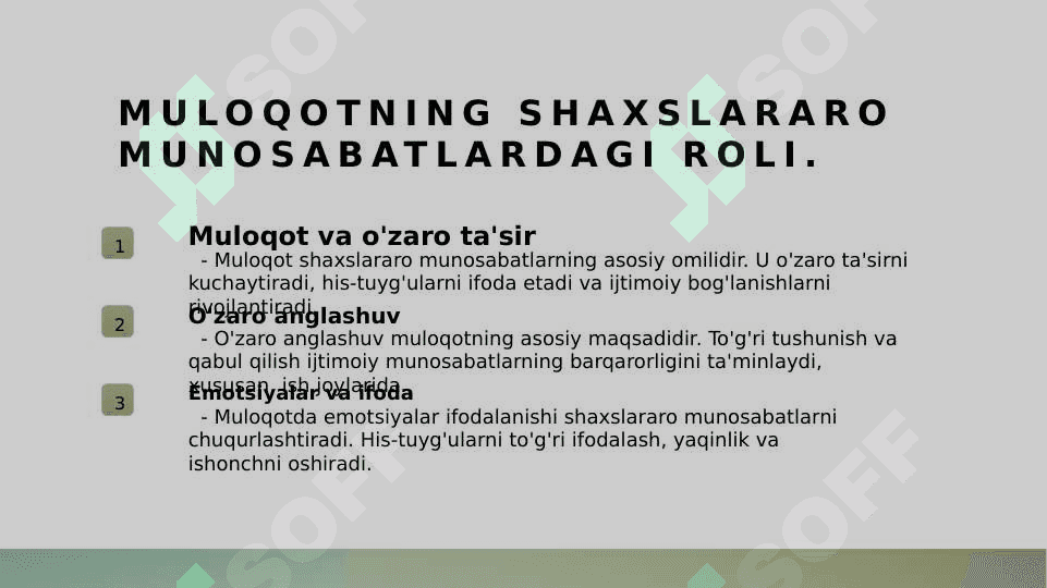 Muloqot ijtimoiy va shaxslararo munosabatlarning ifodasi sifatida 5