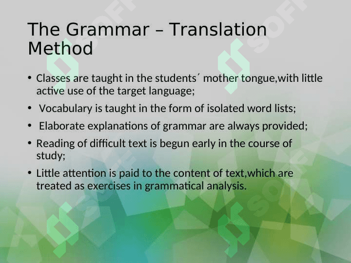 Methods and approaches in teaching English as a foreign language 5