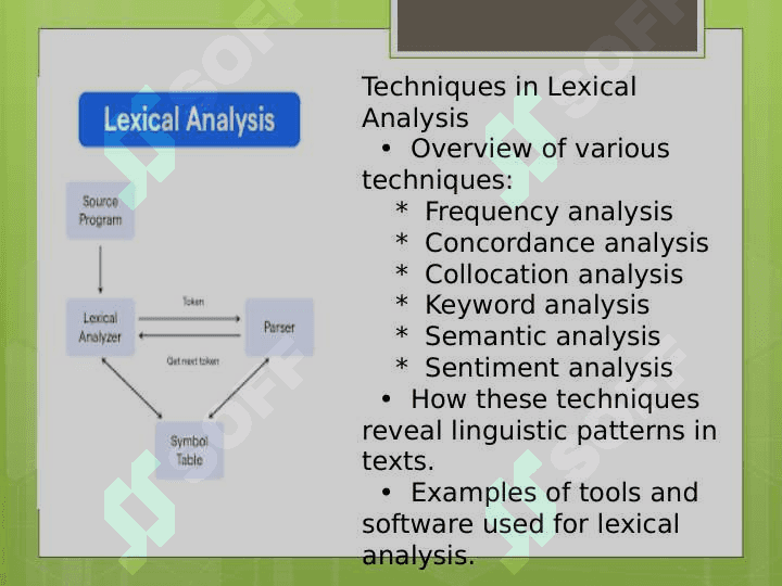 Lexical Analysis of Texts 4