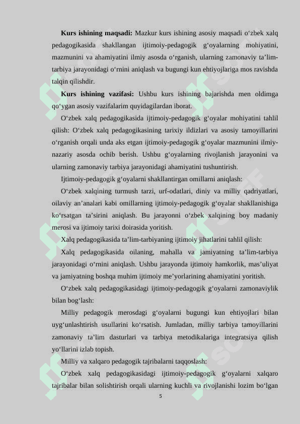 O‘zbek xalq pedagogikasida ijtimoiy-pedagogik g‘oyalar 5