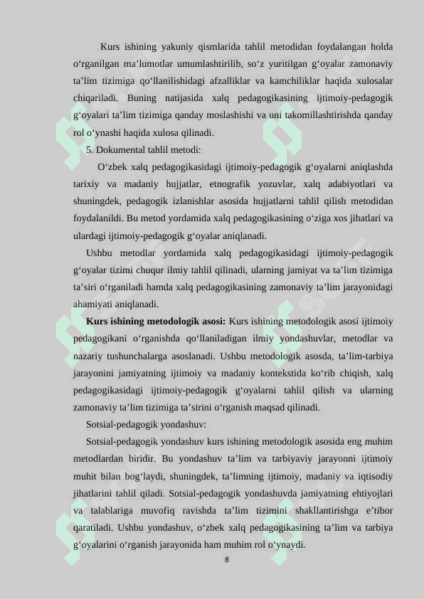 O‘zbek xalq pedagogikasida ijtimoiy-pedagogik g‘oyalar 8