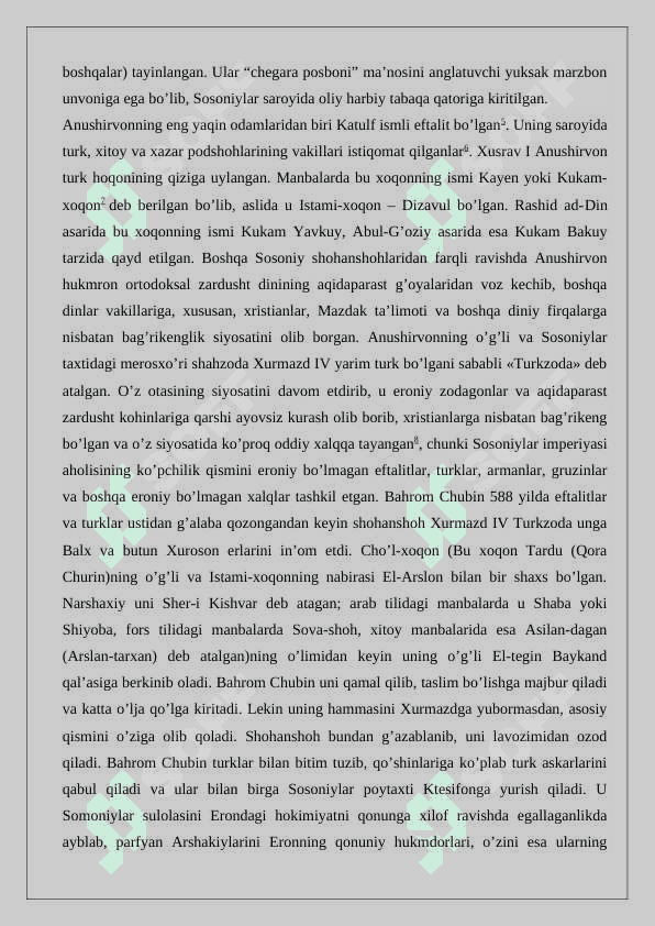 Somoniylar sulolasining hokimiyatga kelishi va X asr birinchi 6