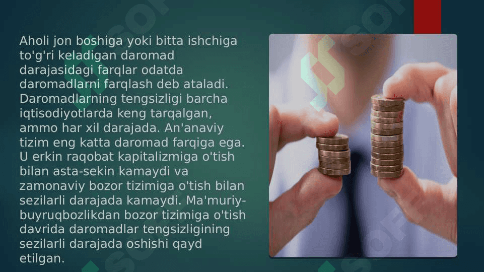 Mavzu:  Daromadning tengsizligi              vakambagʻallikni qisqartirish. 4