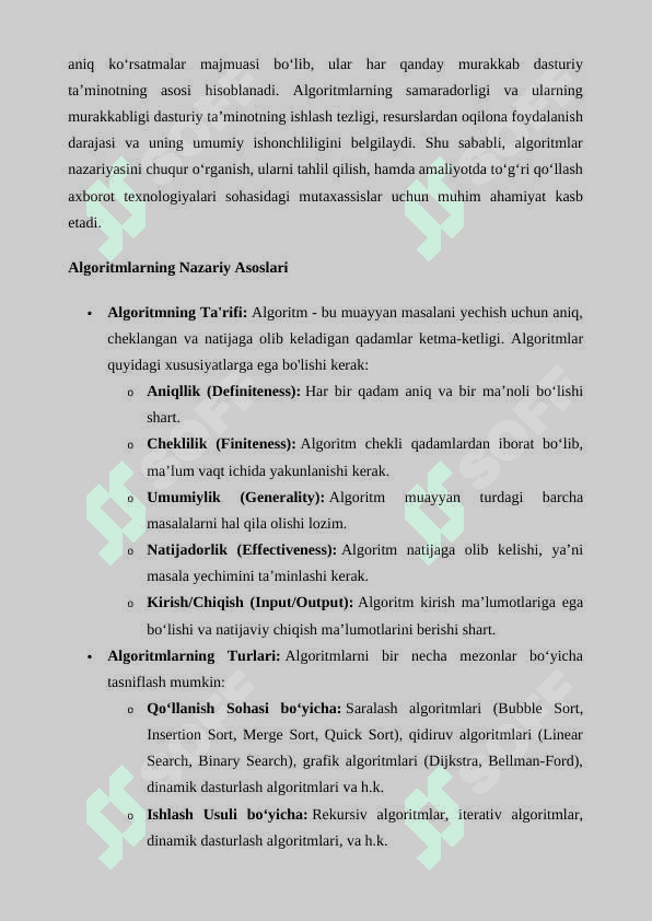 Algoritimlar va ularning murakkabligi 2