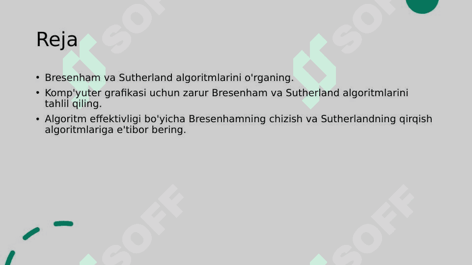 Brezenxeym va Sazerlend algoritmlari 2