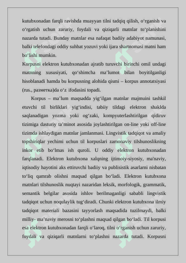 Korpus lingvistikasi 7