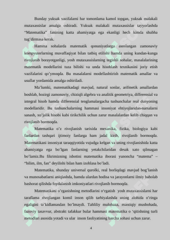 MATEMATIKA O‘QITISHDA KUZATISH VA TAJRIBA, TAQQOSLASH VA ANALOGIYA METODLAR 4