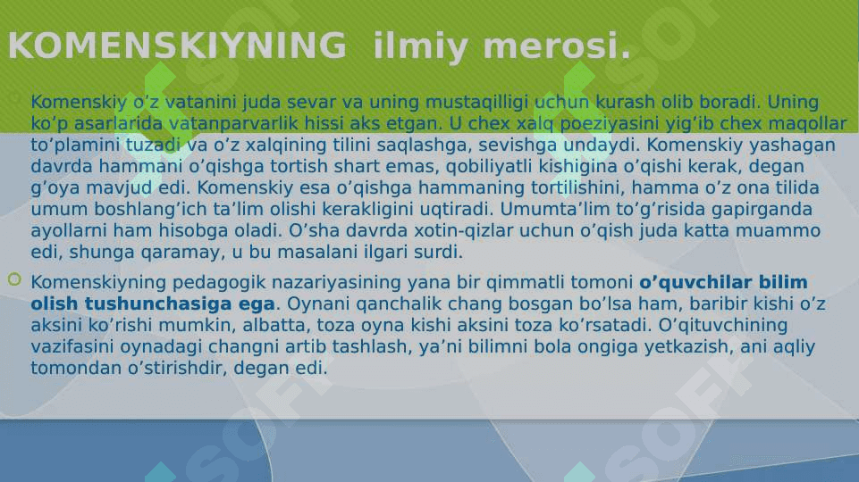 Yan AMOS KOMENSKIYNING DIDAKTIK qarashlari 6