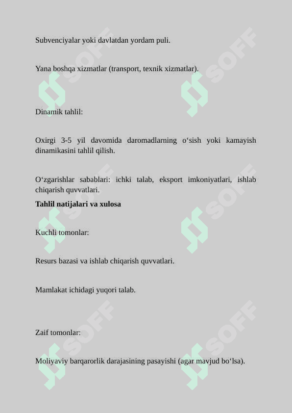 Oʻzbek koʻmir tashkilotining balans koʻrsatkichlari va firma daromadini tahlil qilish 3