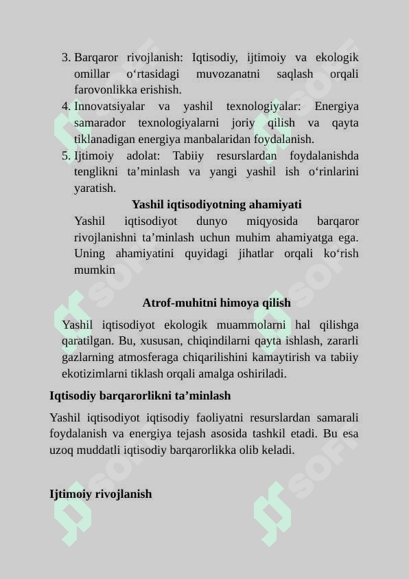 Yashil iqtisodiyot 3
