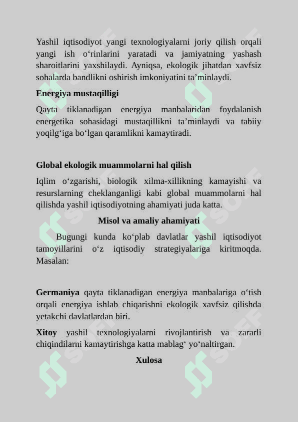 Yashil iqtisodiyot 4
