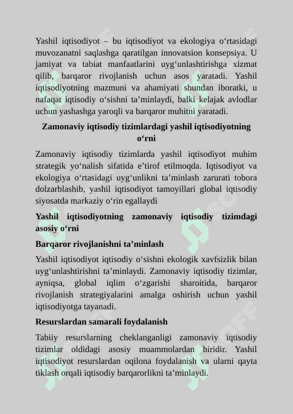 Yashil iqtisodiyot 5