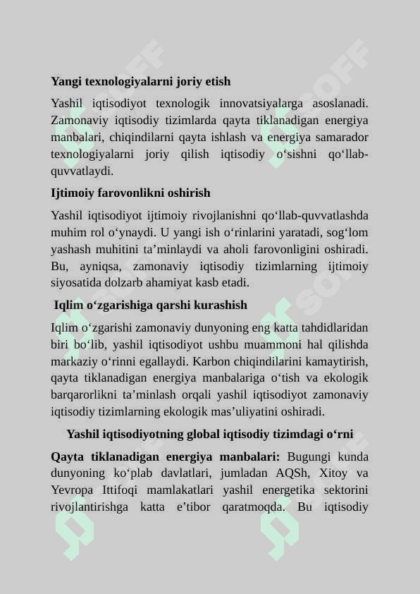 Yashil iqtisodiyot 6