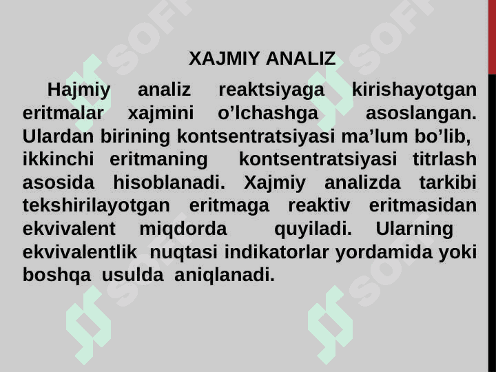 Miqdoriy аnаliz vа uning mеtodlаri Tortmа аnаliz 4