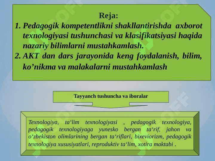 Zamonaviy pedagogikada ta’limga texnologik yondashuvi va zamonaviy pedagogik texnologiyalarni qo’llash 2