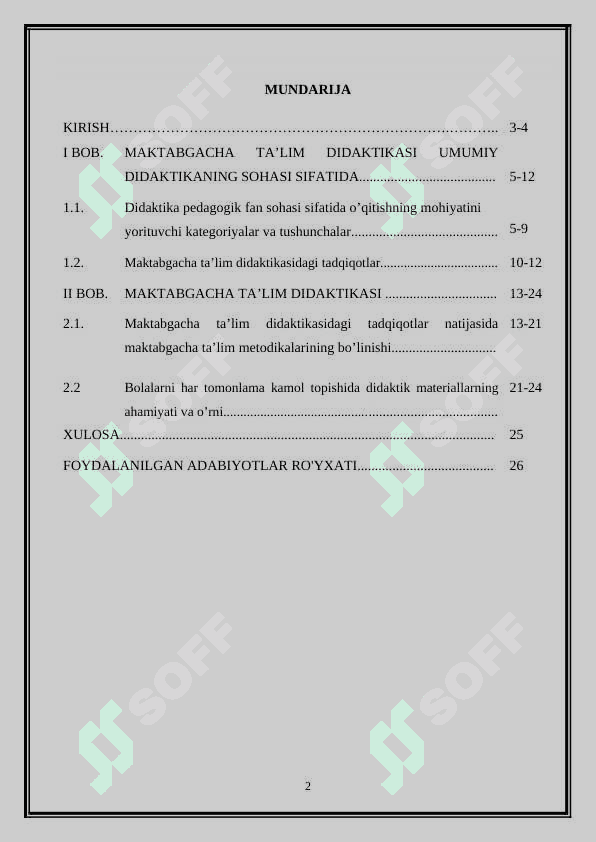 Maktabgacha ta’lim didaktikasi 2