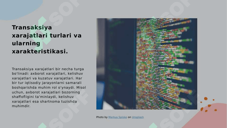 Transaksiya xarajatlari va ularning mohiyati 4