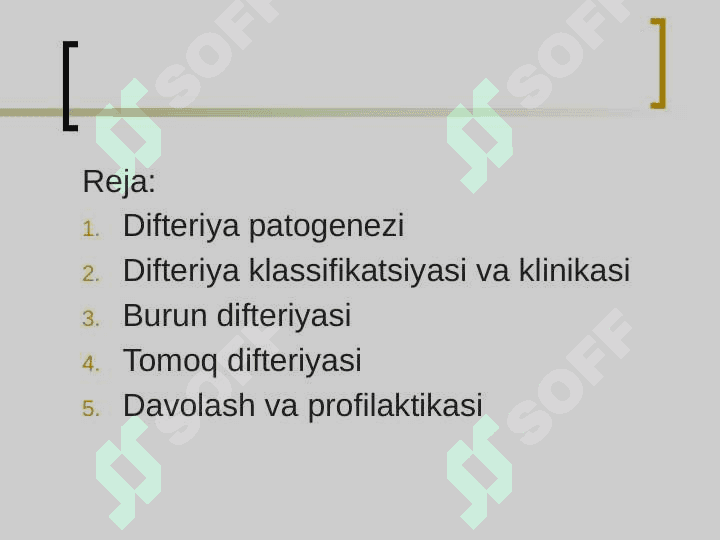Bolalarda difteriya. Klinikasi. Diagnostikasi va davolash. 2