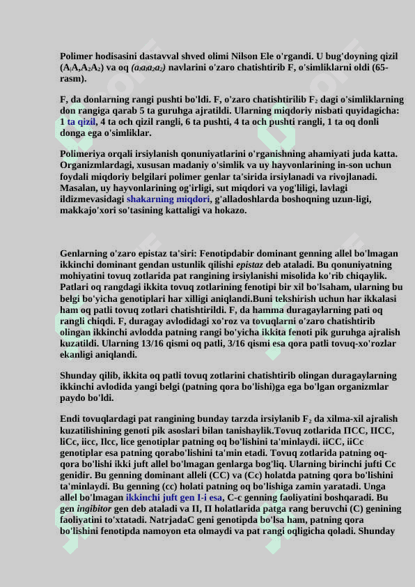 Odam genetikasini o'rganish usullari 7