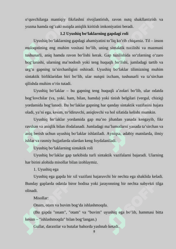 4-sinfda “Uyushiq bo‘lakli gaplar” mavzusini o‘qitish usullari 8