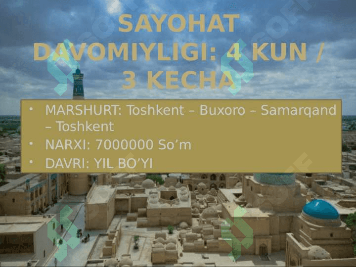 O’ZBEKISTON SIVILIZATSIYALAR CHORRAHASI 2