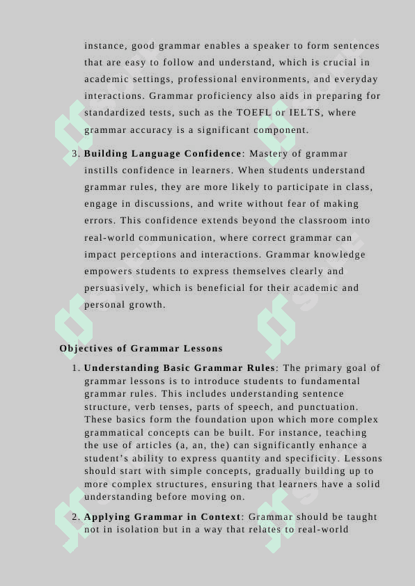 Introductory activities for grammar lessons 4