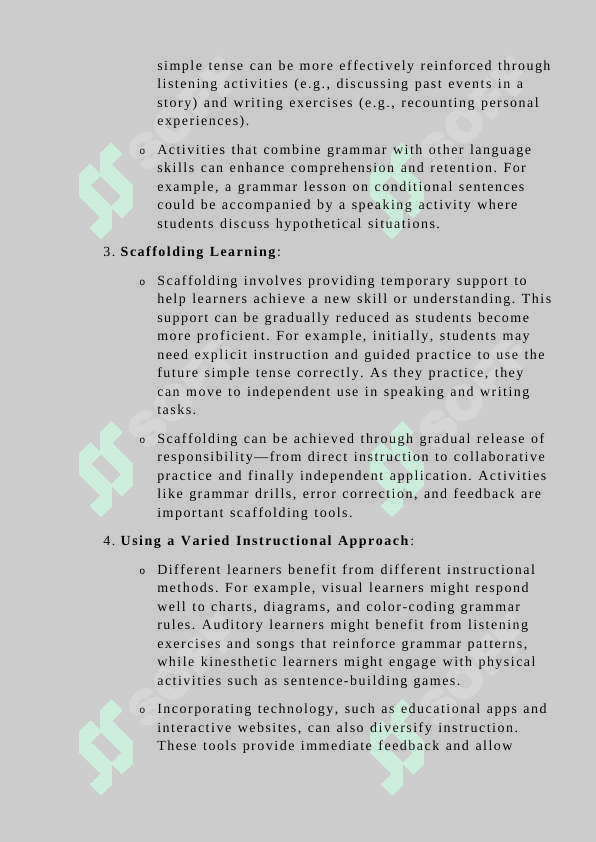 Introductory activities for grammar lessons 7