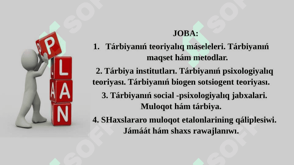 Tárbiya psixologiyasi: maqseti, quralları hám metodları. 2