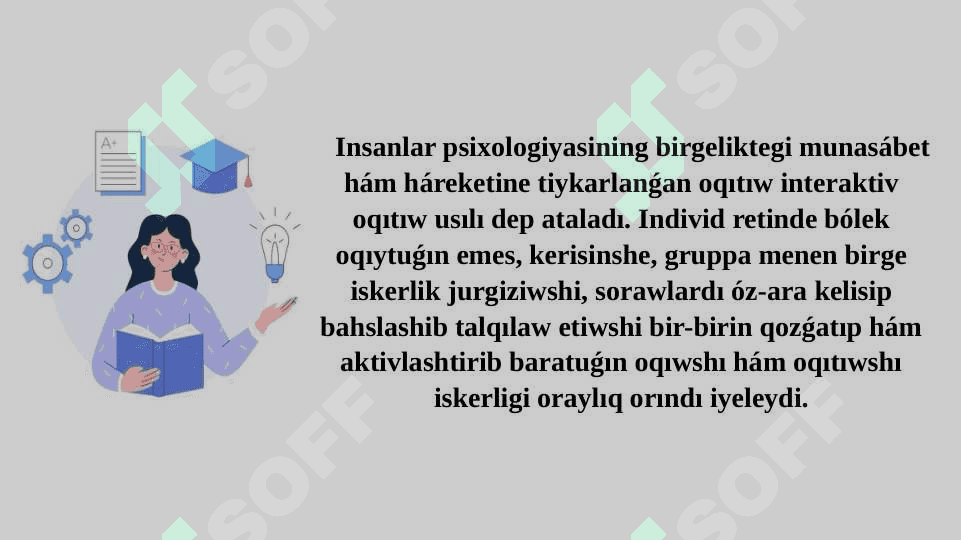 Úyreniwdiń zamanagóy kontseptsiyaları hám pedagogikalıq texnologiya túrleri 4