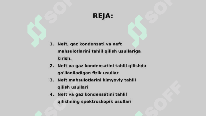 Neft gazokondensat va neft mahsulotlarni analiz qilish usullari 2