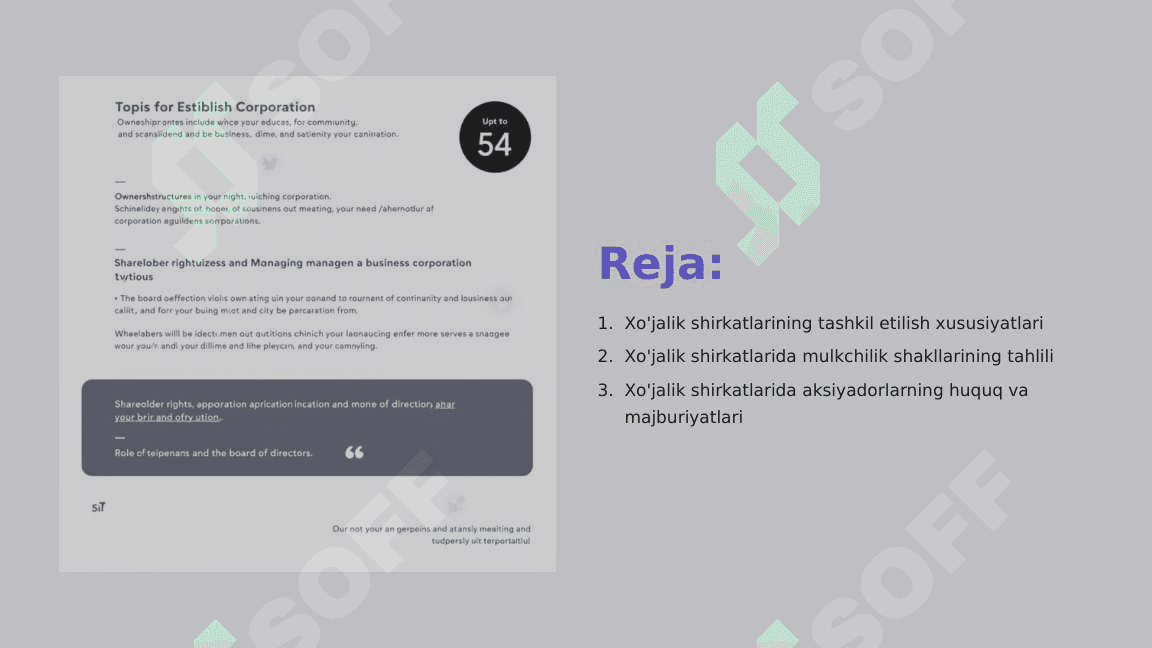 Xo’jalik shirkatlarida korporativ boshqaruv 2